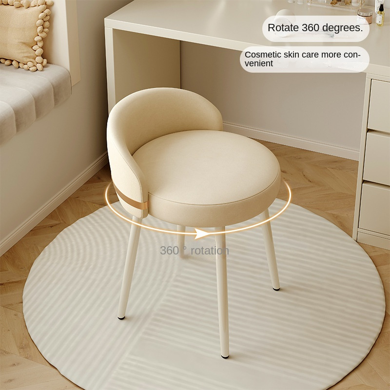 Luxury Skincare Products - Fashionable Creamy Band-Back Racing Makeup Chair