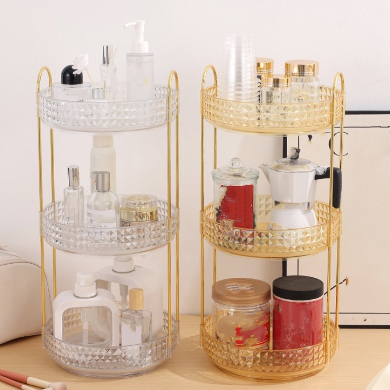 Luxury Skincare Products - 1Pc/Luxury Cosmetic Storage Box Desktop Rotating